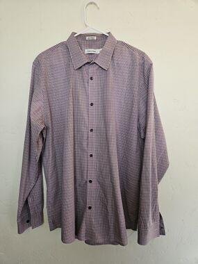 Calvin Klein Men's Button-Down Long Sleeve Dress Shirt, XL, EXCELLENT CONDITION